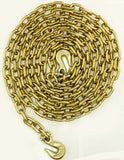 3/8" x 20' G70 Tie Down Chain with Clevis Grab Hooks - Oaks Distribution Inc - 1